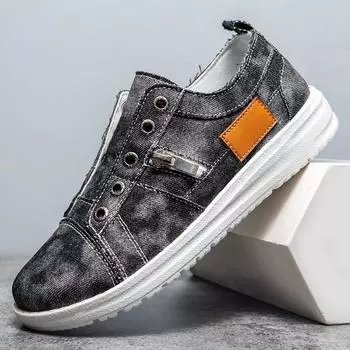 Женская весенне-осенняя модная повседневная дышащая парусиновая спортивная обувь 45 чёрный