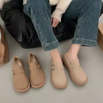 Женская весенне-осенняя обувь в стиле ретро Lefou для колледжа, туфли Big Head Ugly Meng Single, женские туфли на плоской подошве из сои, модная женская летняя дышащая обувь 35