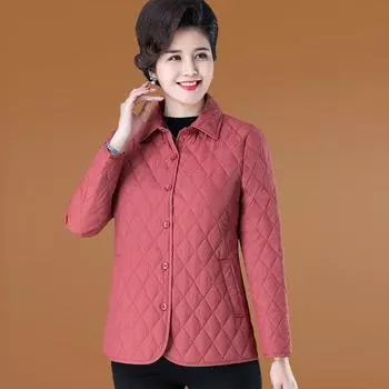 Женская весенне-осенняя однотонная повседневная куртка в стиле темперамент для людей среднего и пожилого возраста, свободная куртка с длинными рукавами 5XL