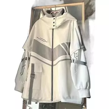 Женская весенне-осенняя повседневная куртка-боксерка с цветными блоками, свободная спортивная одежда для бейсбола XL белый