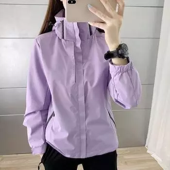 Женская весенне-осенняя ветрозащитная и непромокаемая тонкая пробивная куртка, спортивная куртка на открытом воздухе M зелёный