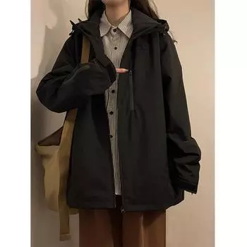 Женская весенняя куртка для альпинизма в американском винтажном стиле 2025 года - Модное повседневное пальто для активного отдыха S