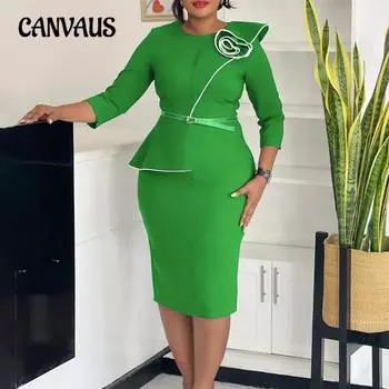 Женская весенняя новая мода темперамент элегантная юбка-карандаш сумка бедра платье S темно-синий