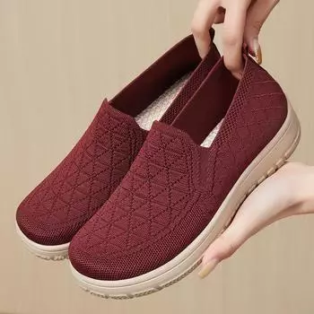 Женская весенняя новая обувь One Step Stepping Cloth Shoes Shallow Mouth Flat Shoes Мягкая подошва Удобная и универсальная женская обувь 36