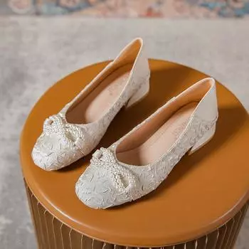 Женская весенняя новая женская обувь Мэри Джейн на высоком каблуке, маленькая кожаная обувь в стиле Хепберн в стиле ретро, женская обувь большого размера, 41-43 34