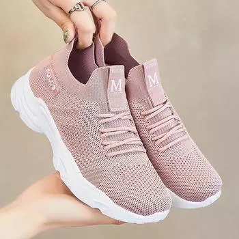 Женская весенняя новая женская обувь. Удобная модная повседневная обувь. Летающая тканая дышащая спортивная обувь. Женская обувь. 36