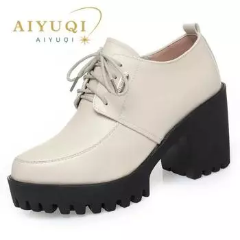 Женская весенняя обувь на высоком каблуке, женская модная женская модельная обувь на платформе 34