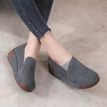 Женская весенняя спортивная обувь на толстой подошве. Обувь для качания. 35 чёрный