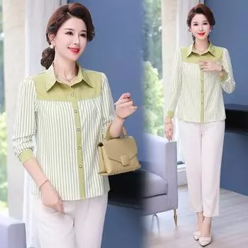 Женская весенняя свободная рубашка с длинным рукавом в стиле пэчворк с клетчатым топом 4XL белый