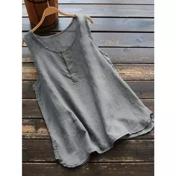 Женская весна и лето Новинка Amazon Ebay Европа и США Однотонная рубашка с круглым вырезом Рубашка из чистого хлопка и льна Женская блузка S белый