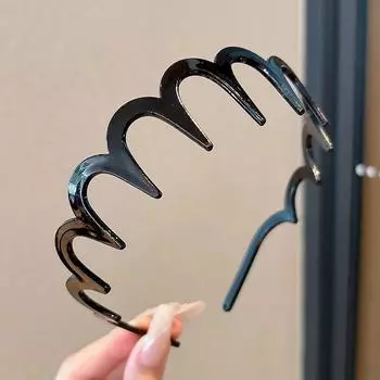 Женская весна/лето 2025 Высокий череп Волнистая повязка на голову с зубчиками для умывания лица