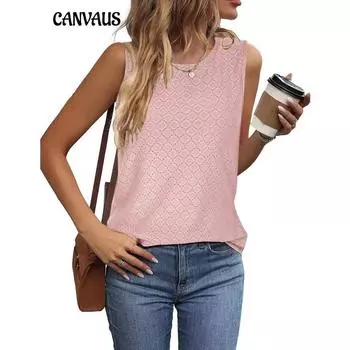 Женская весна-лето, новый жаккардовый круглый вырез, жилет, футболка, топы S белый