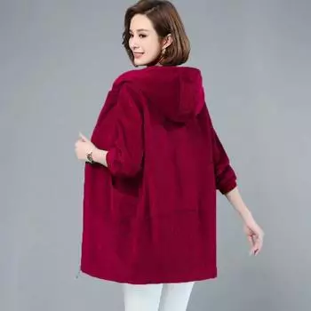 Женская весна-осень модели больших размеров свободная вельветовая тонкая ветровка средней длины удобная куртка 5XL