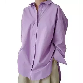 Женская белая и черная рубашка с длинными рукавами на весну и осень, однотонные свободные топы нестандартной формы большого размера S белый