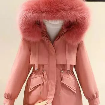 Женская ветровка 3XL из бархата, утолщенная куртка-пиджак, короткий свободный пуховик большого размера, повседневная куртка из хлопка с капюшоном на осень и зиму XXXL