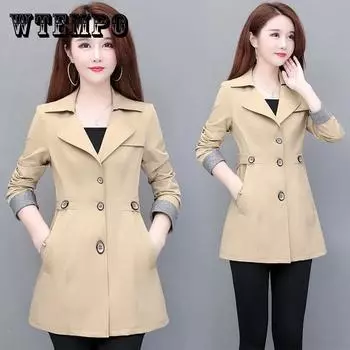 Женская ветровка больших размеров, весенне-осенняя однобортная тонкая модная повседневная куртка-дождевик XXXXL синий