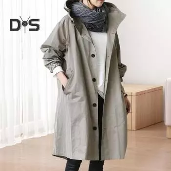 Женская ветровка с капюшоном, застегивающаяся на пуговицы, свободное однотонное пальто с длинными рукавами, длиной до колена, с карманами, ветрозащитная женская куртка с узкой талией L хаки