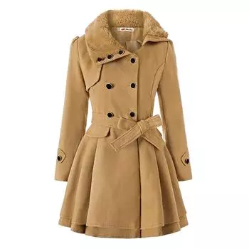 Женская ветровка, верхняя одежда, застежка на пуговицы, асимметричный подол, плащ, пальто CO/L L кофейный