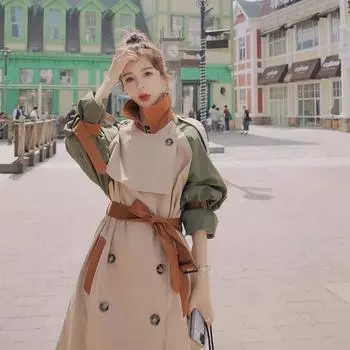 Женская ветровка, весенне-осенняя куртка средней длины S