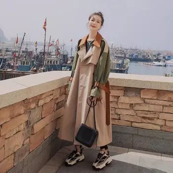 Женская ветровка, весенне-осенняя куртка средней длины M