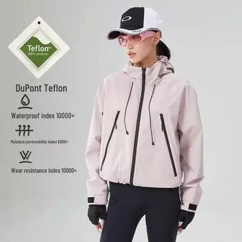 Женская ветрозащитная водонепроницаемая куртка Hard Shell от DuPont — размер S, осень/зима 2024 г., для профессионального альпинизма на открытом воздухе.