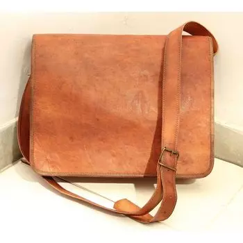 Женская винтажная коричневая мягкая кожаная сумка через плечо сумка для ноутбука портфель 11 x 15 in коричневый