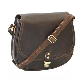 Женская винтажная повседневная кожаная сумка-мессенджер через плечо через плечо, кошелек 11 x 10 x 3 in коричневый