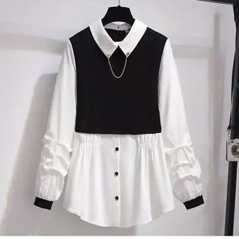 Женская винтажная рубашка больших размеров, офисная повседневная рубашка больших размеров с длинным рукавом 4XL