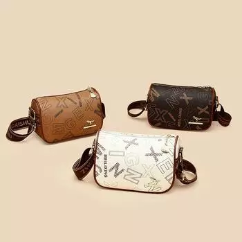 Женская винтажная сумка-подушка с принтом букв, сумка через плечо через плечо