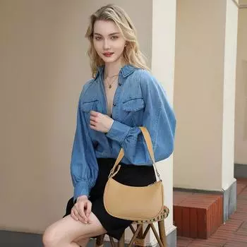 Женская винтажная зимняя сумка через плечо Commuter Casual Trend женская сумка High Sense Fashion Bag Dumpling Bag белый