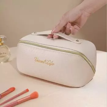 «Женская вместительная портативная дорожная сумка для косметики и туалетных принадлежностей» null розовый