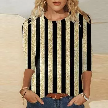 Женская водолазка с длинным рукавом и принтом пайеток, круглый вырез, футболка с длинным рукавом, плотная S