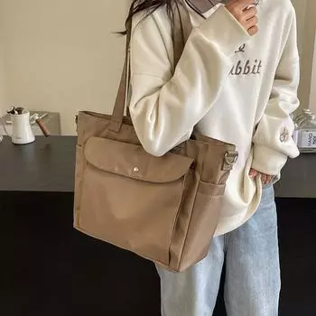 Женская водонепроницаемая большая сумка большой емкости, студенческая сумка через плечо, сумка через плечо фиолетовый