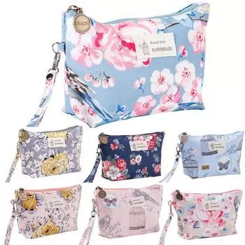 Женская водонепроницаемая косметичка с цветами и птицами, сумка для хранения косметики, чехол для мытья посуды