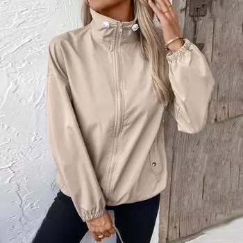 Женская водонепроницаемая куртка для активного отдыха, повседневная женская куртка с длинным рукавом на молнии S зелёный