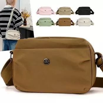 Женская водонепроницаемая нейлоновая многослойная сумка через плечо, женская сумка большой вместимости, кошелек, женская повседневная сумка-подушка через плечо чёрный