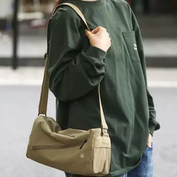 Женская водонепроницаемая нейлоновая сумка через плечо, легкая сумка для поездок на работу бежевый
