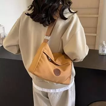 Женская водонепроницаемая нейлоновая сумка через плечо, роскошные дизайнерские маленькие сумки, женские повседневные сумки на плечо с подушками белый