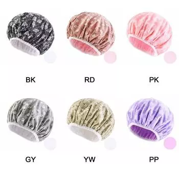 Женская водонепроницаемая шапочка для ванны, эластичные чехлы для волос для душа, шапочки для купания, шапочка для красоты, пылезащитная шапочка для волос, аксессуары для ванной комнаты