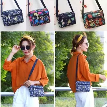 Женская водонепроницаемая сумка Ladie Messenger Bag Oxford Shoulder Bag Cross Body Shoulder Flower A