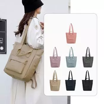 Женская водоотталкивающая нейлоновая сумка через плечо, рюкзак большой вместимости розовый