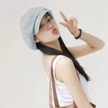 Женская восьмиугольная шляпа ретро-синяя шляпа большая окружность головы ковбойский берет показать лицо маленькая шляпа художника летняя тонкая