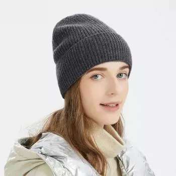 Женская вязаная шапка из 100% шерсти, теплая осенне-зимняя шапка Gorra Invierno Mujer для женщин, уличная повседневная сомбреро De Mujer Elastic