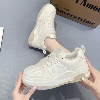 Женская вулканизированная обувь на осенней платформе, модная удобная обувь для женщин, легкие кроссовки для бега на шнуровке, женские повседневные кроссовки 35