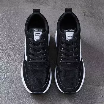 Женская вулканизированная обувь, осенняя новая модная повседневная обувь на платформе для женщин, дышащая, лаконичная спортивная обувь для бега 35