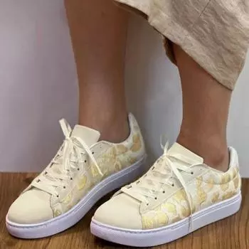 Женская вулканизированная обувь Универсальные женские туфли на плоской подошве с кружевной вышивкой 2024 Новый дизайн для добавления женских кроссовок в тон 36 синий