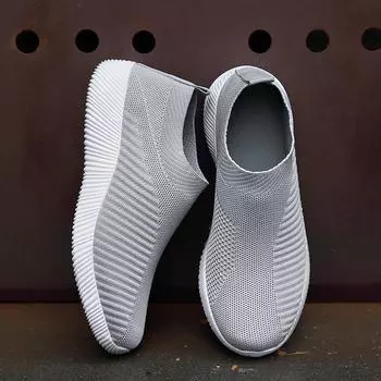 Женская вулканизированная обувь Высококачественные женские кроссовки Slip on Flats Shoes Женские мокасины Plus Walking Flat 44 белый