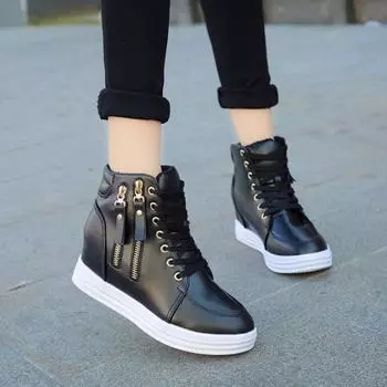 Женская вулканизированная обувь весна-осень, новые женские туфли на платформе, с круглым носком, мягкие, со шнуровкой, повседневные, удобные, женские спортивные туфли 35