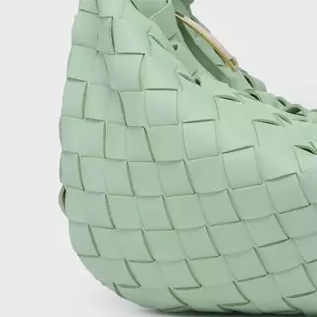 Женская высококачественная плетеная сумка в стиле круассана — узелковая, однотонная, плиссированная