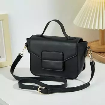 Женская высококачественная сумка через плечо, простая черная сумка с широким ремешком, новая